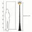 Lampadaire solaire d'extérieur à 1 tête