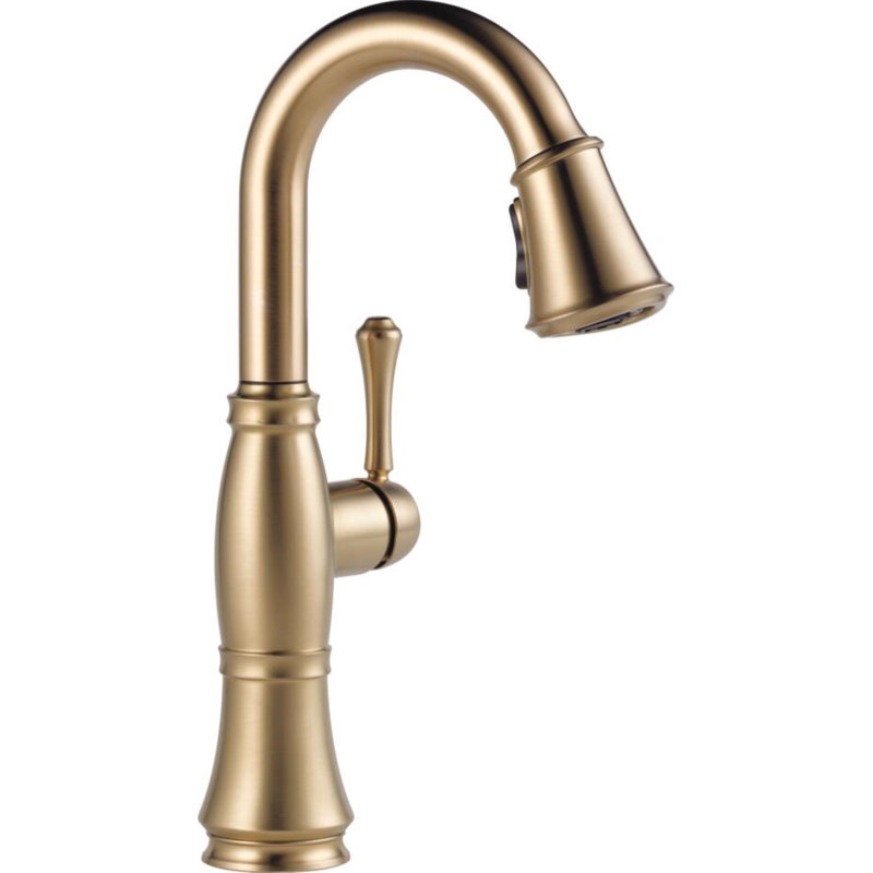 Robinet de bar avec douchette extractible Cassidy ™, Bronze champagne