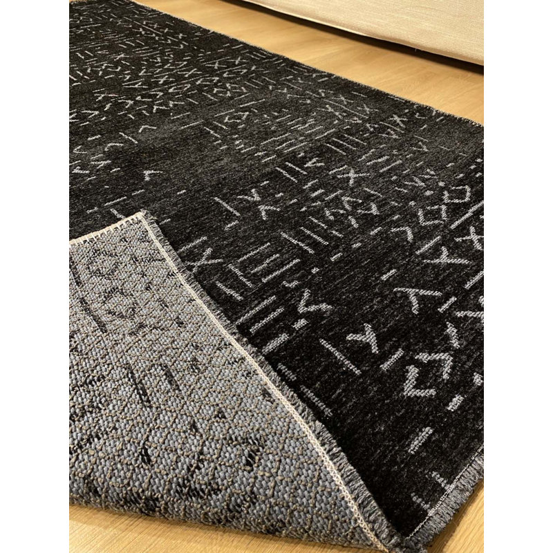 Tapis en coton avec envers antidérapant Laurencia, Tapis de couloir 3 pi 3 po x 6 pi 7 po