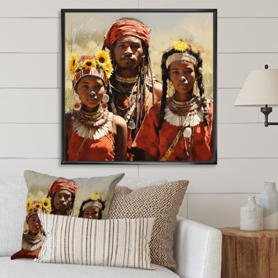 «African Samburi Vibrance I» - art mural tribal africain