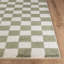 Green Modern Shaggy Washable Rug, Chequered Anti-Slip Rug For Living Room, Dining Room, Bedroom, Kitchen-135830190