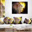 Lion avec feu - coussin à imprimé animal-30142770-30142774