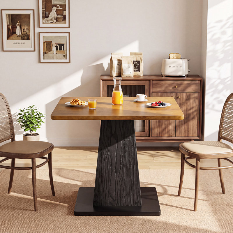 31.5" Dining Table with Metal Pedestal Base