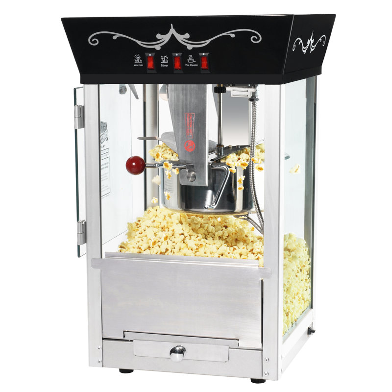 Great Northern Popcorn 8 oz. Machine à maïs soufflé matinée antique, Noir