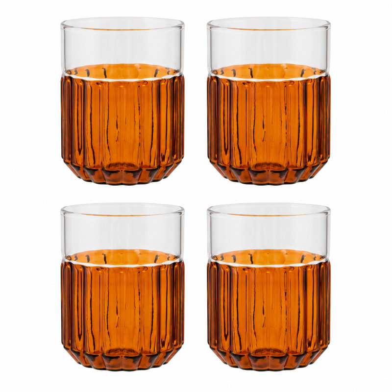 Ensemble de 4 gobelets 12 oz, Amber