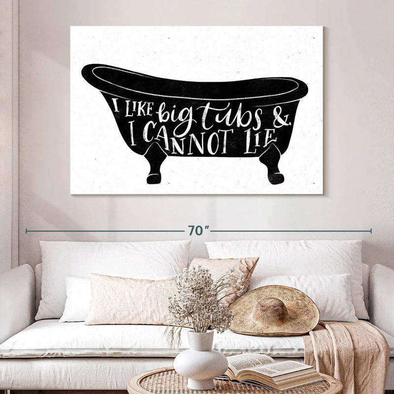 Tergel Bathroom Puns I Black, 34" H x 51" W