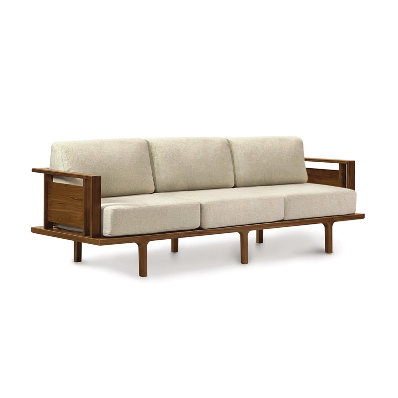 Sierra Sofa, Natural Walnut, Nile 100% Polyester