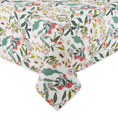 Sharees Rectangle Floral Cotton Tablecloth Weight
