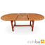 Afrin Oval Eucalyptus Extendable Outdoor Dining Table With Umbrella Hole , 170cm W 110cm D