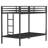Sturdy Twin Over Twin Bunk Bed Metal Black For Kids And Adult, Twin Over Twin Bunk Bed With Ladder And Guardrails, Easy Climbing, Beds For Bedroom
