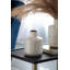 D5.9X7.9 "Vase rond blanc / or