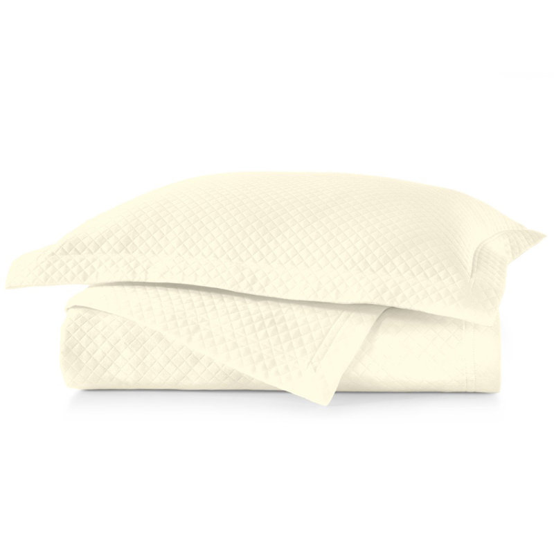 Oxford Cotton Blend Coverlet, White, King Coverlet