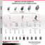 3 Inch Thermoplastic Wheel 1-3/8 Inch Expanding Stem Caster Set with 2 Brakes/SCC-EX05S310-TPRS-138-2-SLB-2