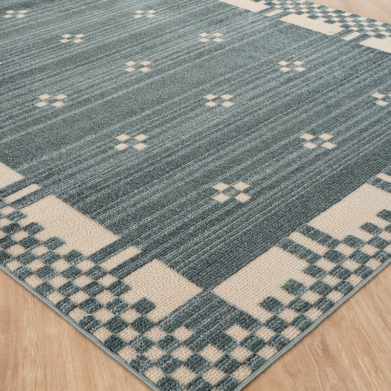 Fifth Avenue Diamond Rug, Blue,Beige,Off-White, Rectangle 200 x 275 cm