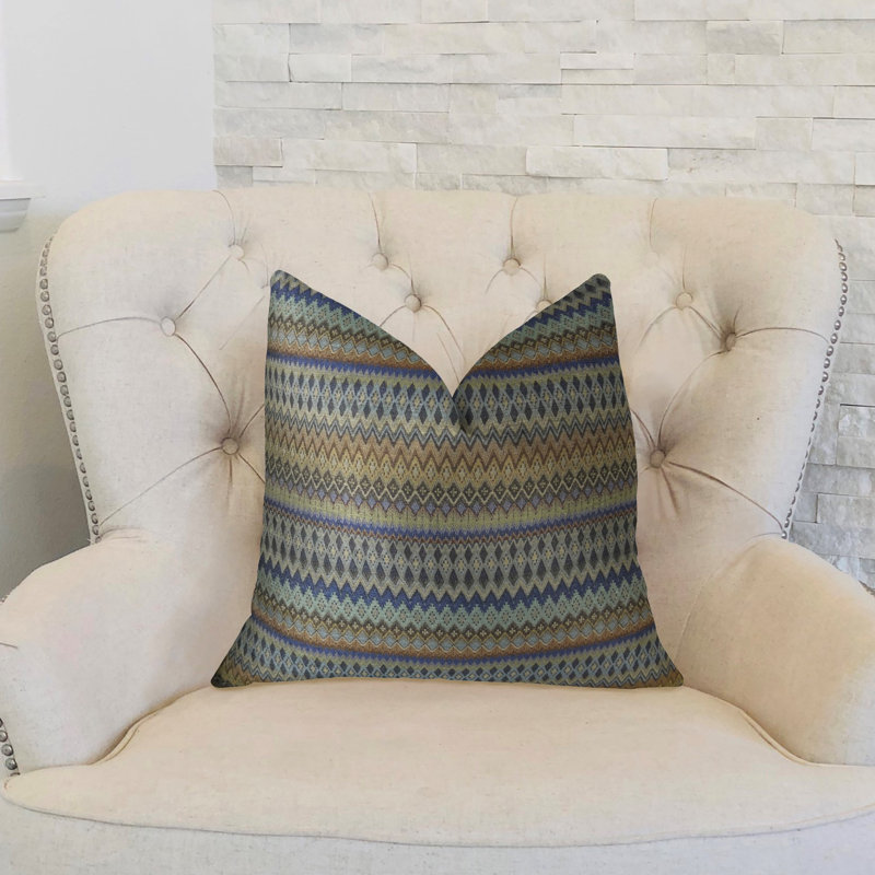 Coussin de luxe fabriqué à la main Zipline, 16 po x 1 po, Coussin décoratif