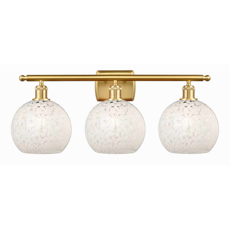 Éclairage pour meuble-lavabo à 3 lumières Beauen, Or satiné