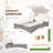 Modern Rattan Outdoor Daybed With Canopy,2-Person Patio Lounger With Adjustable Backrest, Patio Sofa With Cup Holders And Built-In Side Table,Perfect For Poolside, Garden, Or Deck-1327484538
