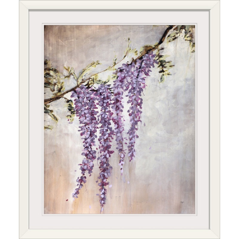 « wisteria », impression, H 16 po x l 12 po x P 1 po, Cadre blanc