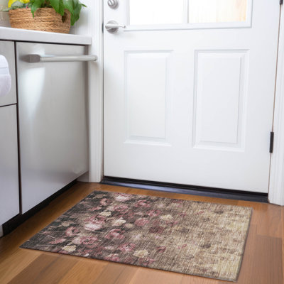 Tapis floral lavable à la machine Premium AMF992 Lyndhurst