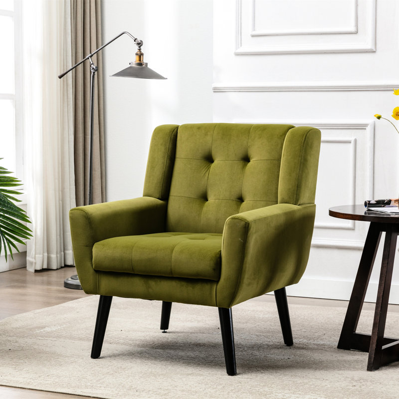 Fauteuil ergonomique en velours noir, Vert