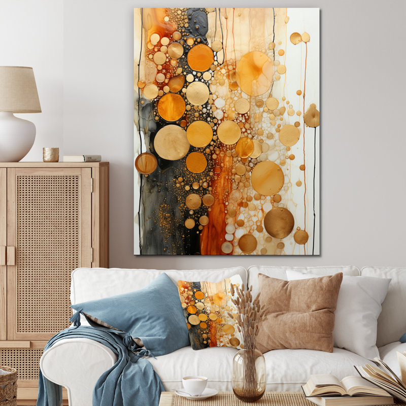 " Gold Grey Rustic Reflections II ", 40" H x 30" W x 1.5" D, Wrapped Canvas