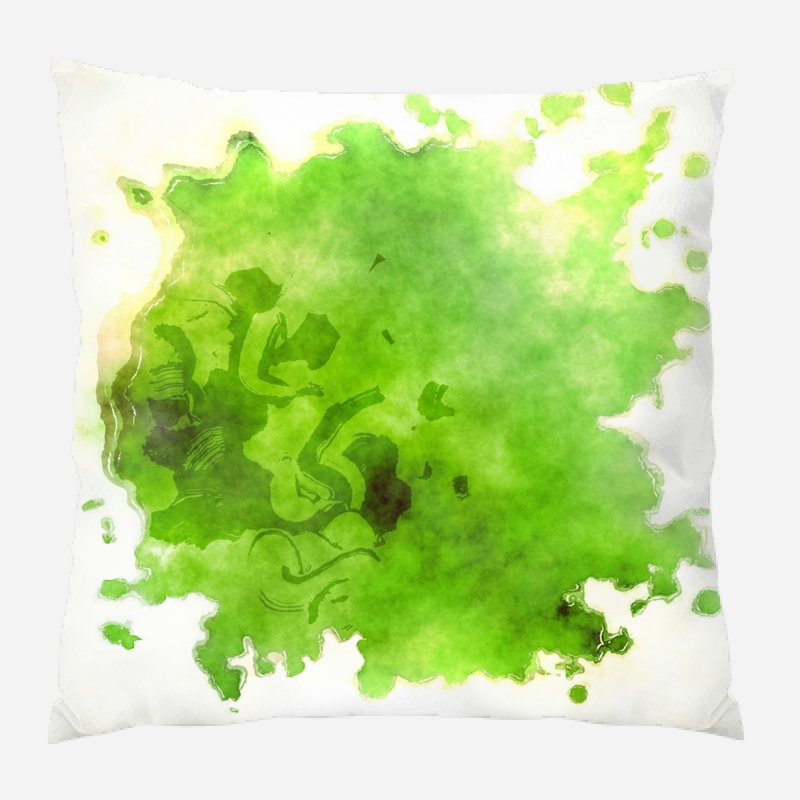 Housse de coussin d'extérieur carré Valles Paint, Microsuède, Intérieur