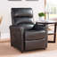 Fauteuil inclinable électrique de salon Collection en cuir, noir