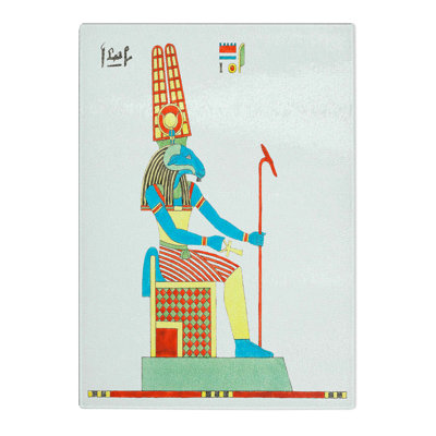 Tempered Glass Portrait of Amun by L. Dubois Chopping Board