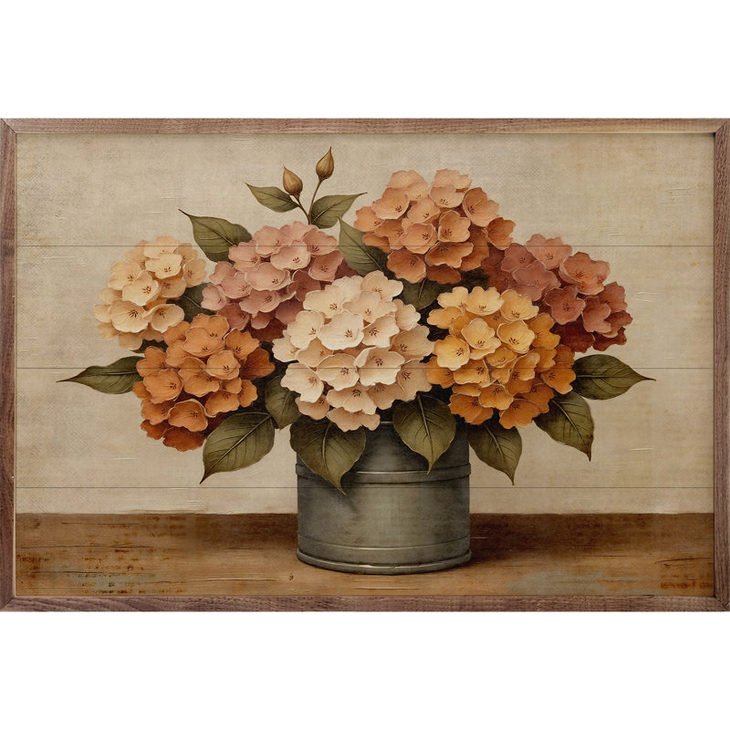 Bouquet d'hortensias d'automne, H 24 po x l 36 po