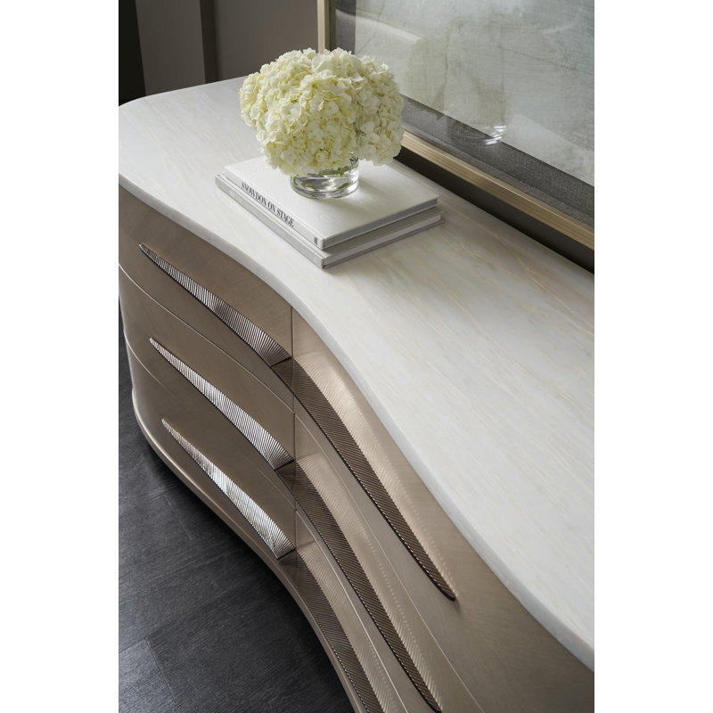 Wanderlust Solid Wood 68'' W 6 - Drawer Dresser