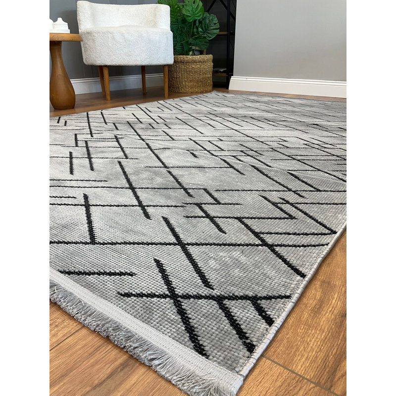 Amiliya Solid Colour Chenille Area Rug, Rectangle 16'8" x 8'4"