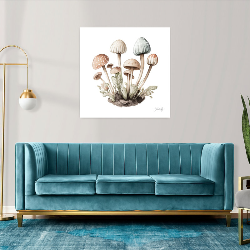 Champignons doux, art de l'architecture contemporaine, H 36 po x l 36 po
