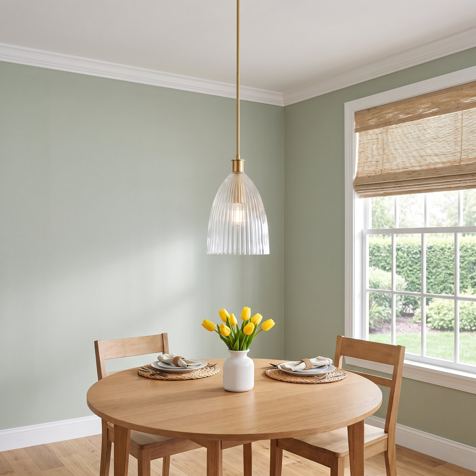 Whistler 1-Light Pendant in Natural Brass, 15.5" H x 10" W x 10" D