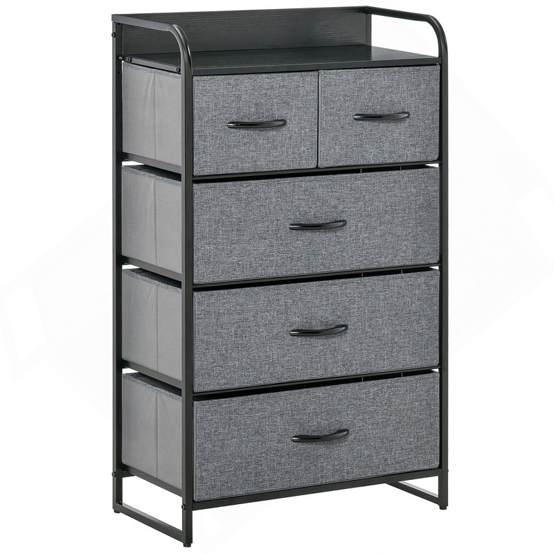 Commode verticale en métal avec 5 tiroirs