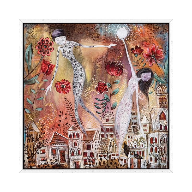 Hanging The Moon by Heather Renaux - Print on Canvas, White Framed, 93.98 cm H x 93.98 cm W