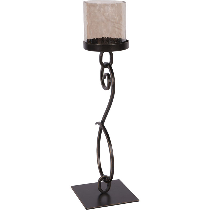 Iron Tabletop Hurricane, 40.8 cm H x 11.4 cm W x 11.4 cm D