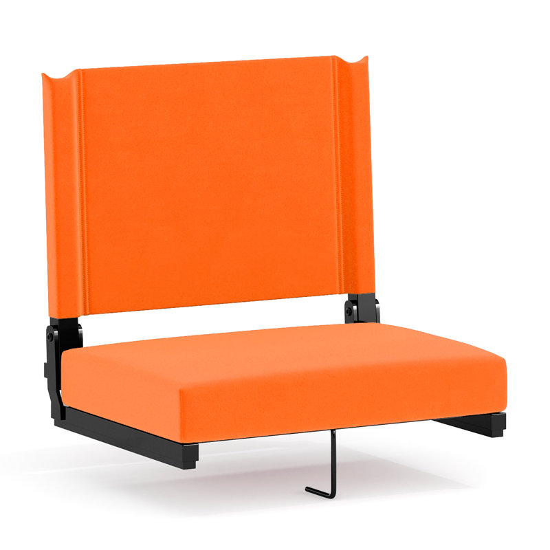 Grandstand Comfort Seats by Flash - Lightweight Stadium Chair with Handle & Ultra-Padded Seat, Orange