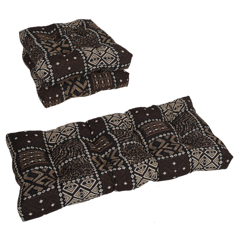 Tufted Tapestry Settee Cushions (Set Of 3)