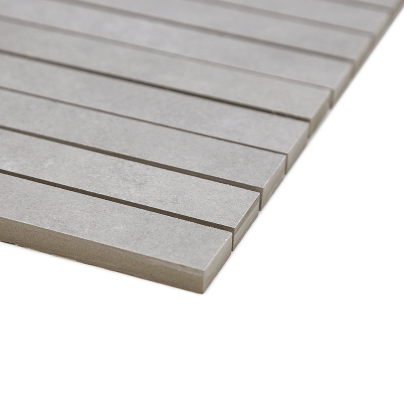 Carreau de mosaïque de plancher et de mur en béton 1 po x 6 po Foundry, Gris