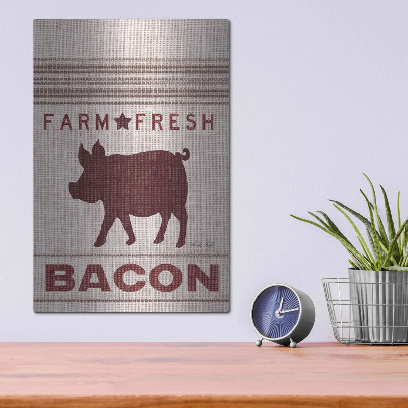 «Grain Sack Bacon» par Cindy Jacobs sur métal, H 16 po x l 12 po