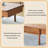 47.24"Ancient-style simple solid wood rectangular coffee table