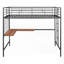 Lit mezzanine double en métal (L 77,2 po x l 56,1 po x H 67,9 po) - Aucun sommier requis, robuste et amp; Durable-1454925709