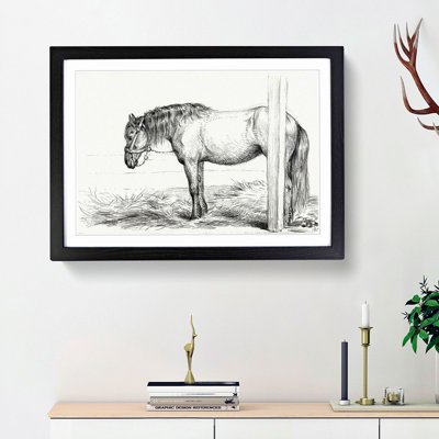 A Horse In A Stable by Jean Bernard - Single Picture Frame Print