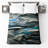 Abstract Gray Waves Quilted Bedspread All Sizes-126078532