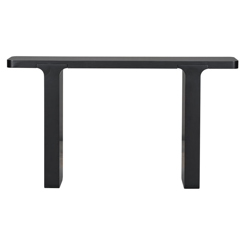 Elegant 60"W Narrow Console Table Hallway Foyer Table, Black