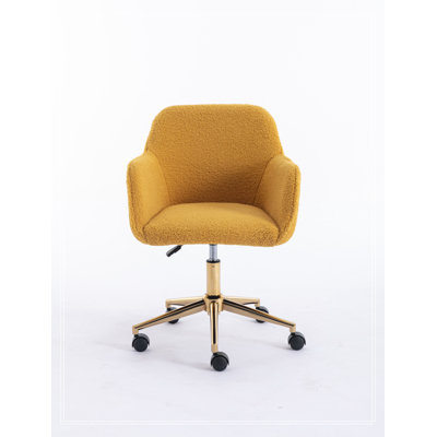 Teddy Fabric Material Adjustable Height 360 Revolving Home Office Chair