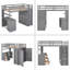 Lit mezzanine avec tiroirs, bureau et garde-robe-979162242-979162241