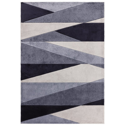 Ceion Segment Blue/Grey Area Rug