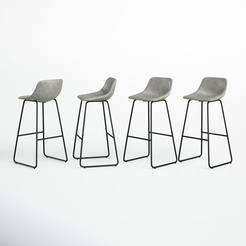 Tabouret de bar et de comptoir Hambrook, Tabouret de bar (siège d'une hauteur de 30 po), gris, 4