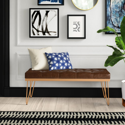 Brychan Faux Leather Upholstered Bench